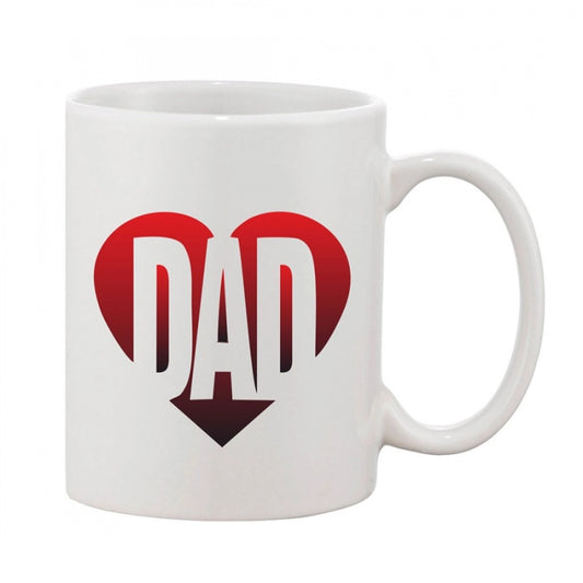 Printed Ceramic Coffee Mug - 1 Pieces, White, 11oz