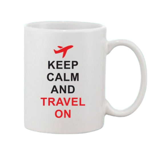 Printed Ceramic Coffee Mug - 1 Pieces, White, 11oz