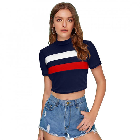 Women 95% Polyester 5% Spandex Western Wear Tops (Red)