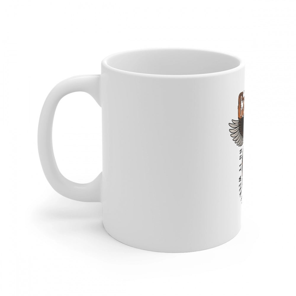 Ceramic Gorila Desing Printed Coffee Mug (Color: White, Capacity:330ml)