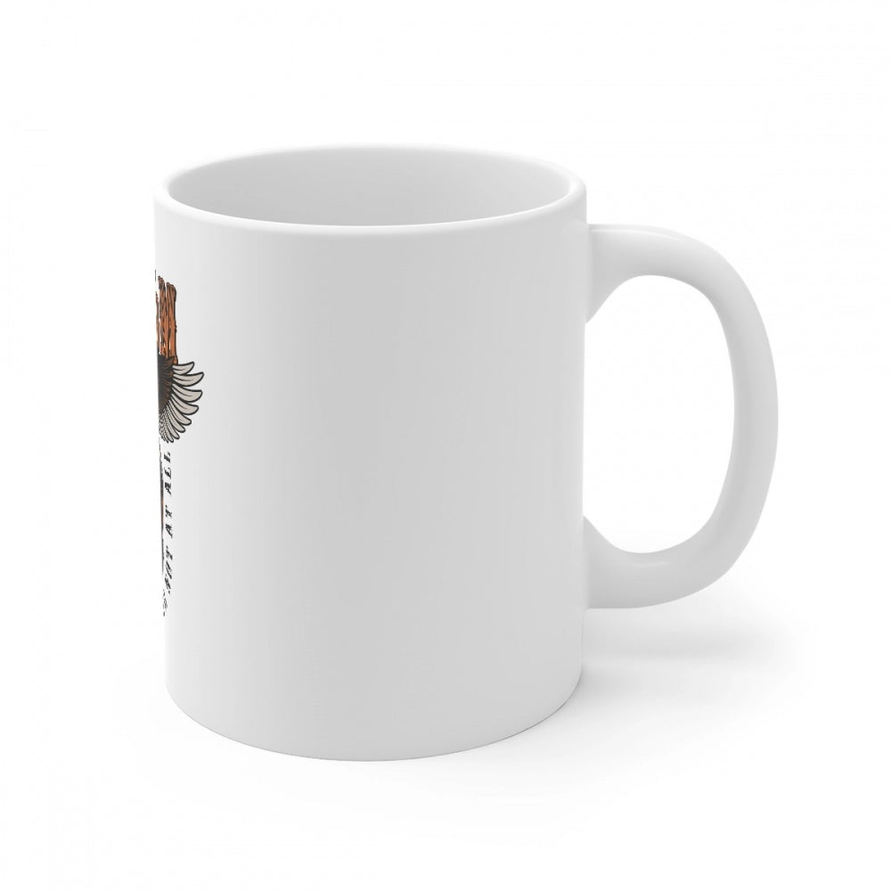 Ceramic Gorila Desing Printed Coffee Mug (Color: White, Capacity:330ml)