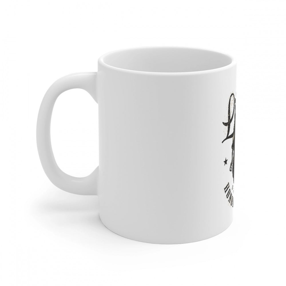 Ceramic Gorila Desing Printed Coffee Mug (Color: White, Capacity:330ml)