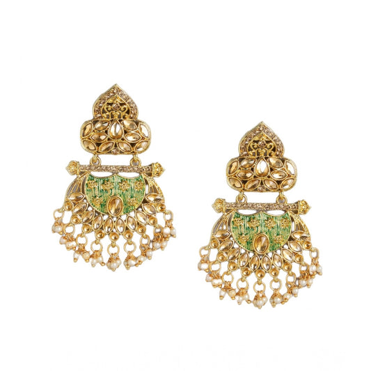 Women Rose Gold Plated Alloy Earrings (Gold)