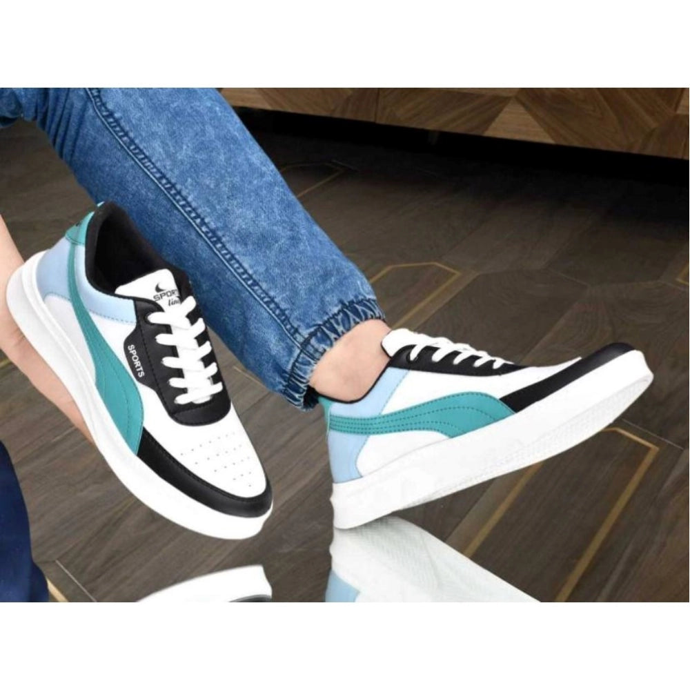 Men's Casual Synthetic Lace-ups Casual Shoes (White)