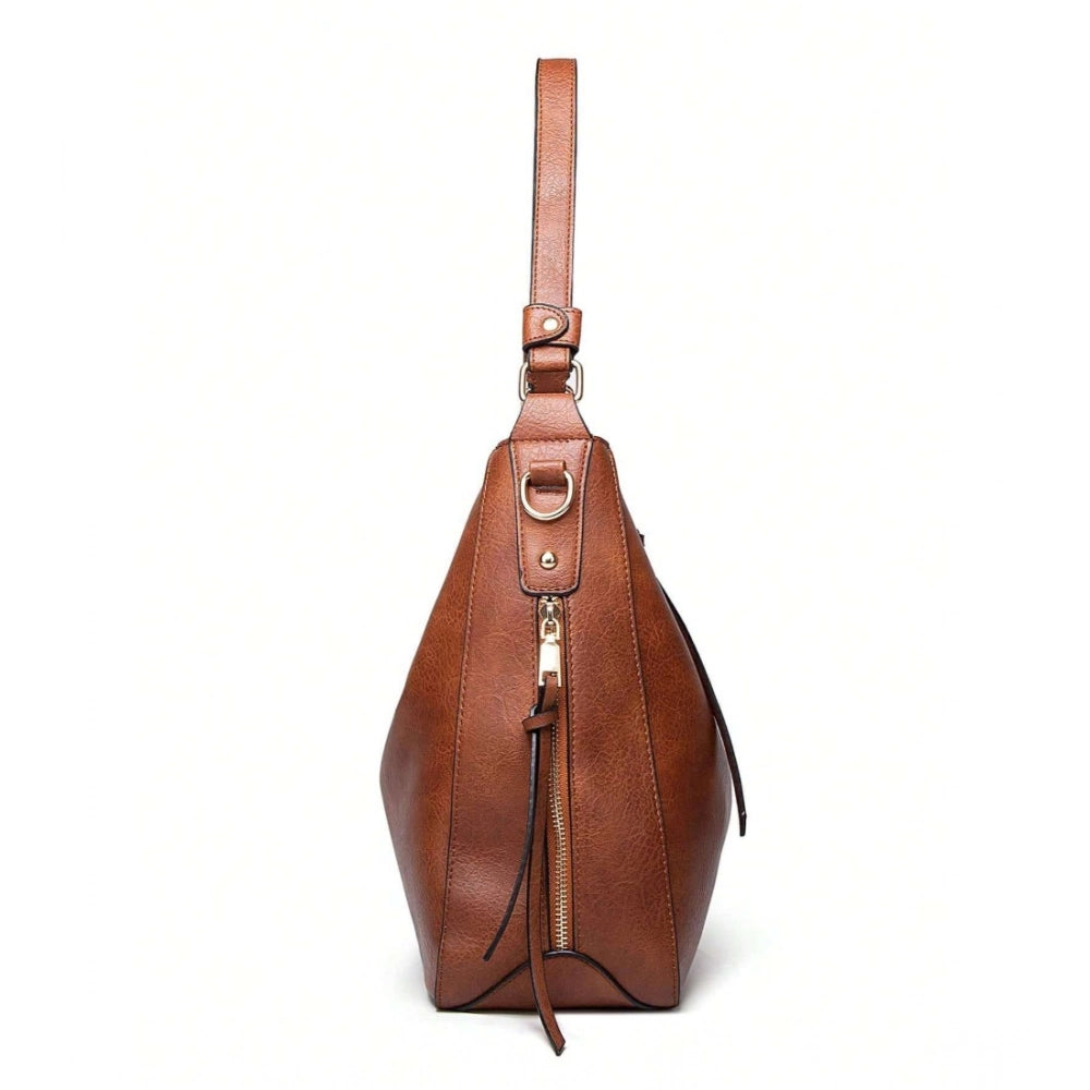 Women PU Leather Zipper Handbag